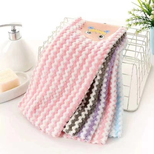 Microfiber coral fleece cleaning towel